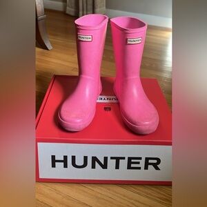 Hunter Fuchsia Waterproof Boots girls size 13